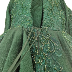 Robe cérémonie traditionnelle - orientale - verte